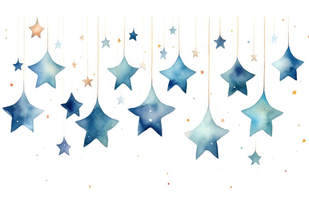 Stars hanging illuminated celebration. AI generated Image by rawpixel.