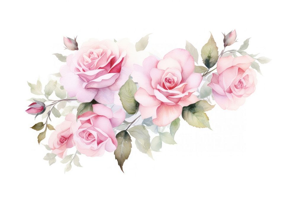 Roses flower nature plant. AI generated Image by rawpixel.