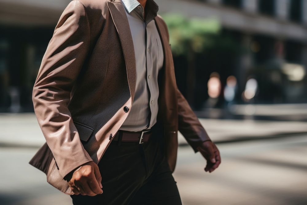 Businessman walking jacket blazer. AI generated Image by rawpixel.