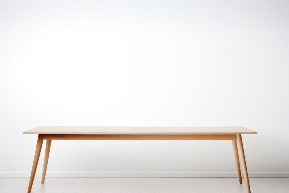 Minimal table furniture bench white. AI generated Image by rawpixel.