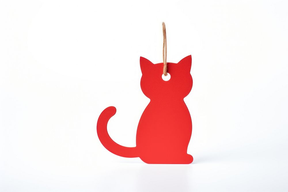 Paper label cat shape mammal animal pet. AI generated Image by rawpixel.