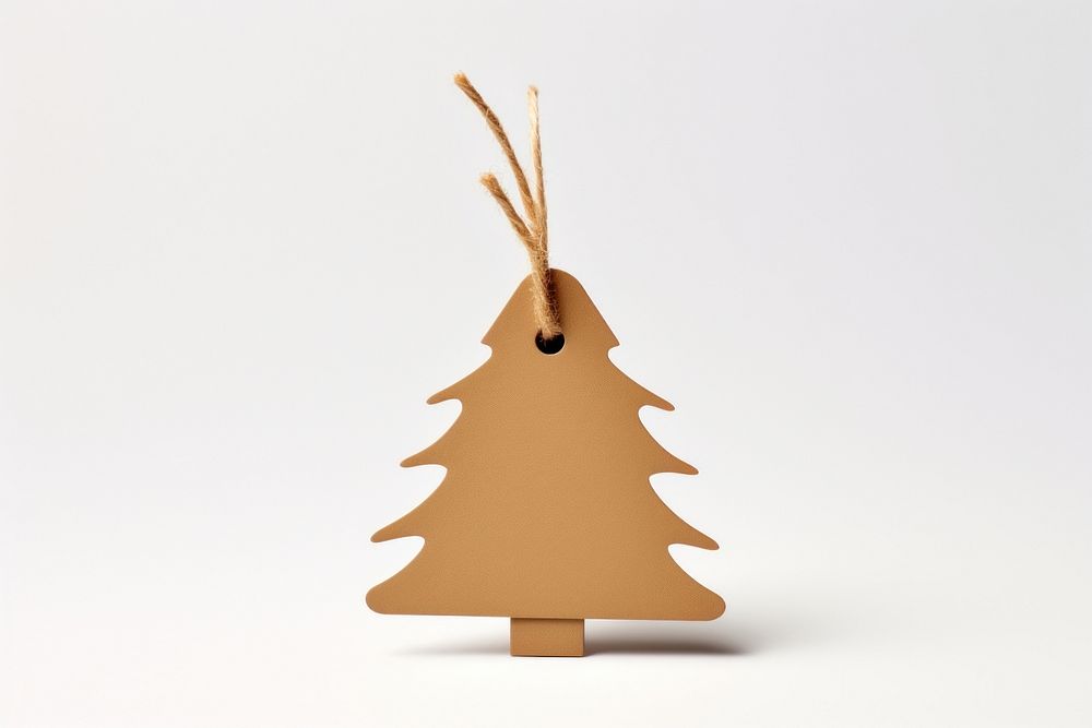 Price tag paper label Christmas tree shape christmas white background representation. AI generated Image by rawpixel.