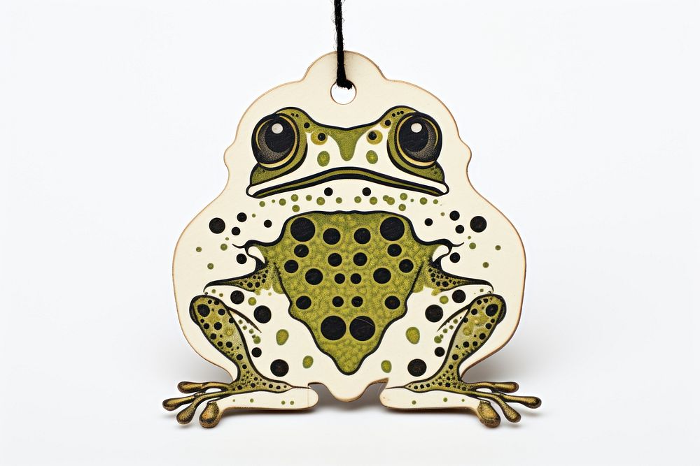 Price tag paper label Frog shape frog amphibian animal. AI generated Image by rawpixel.
