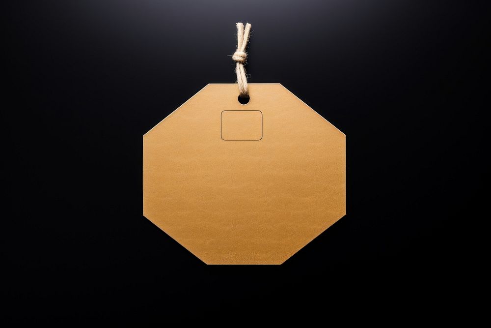 Price tag paper label hexagon shape accessories accessory darkness. AI generated Image by rawpixel.