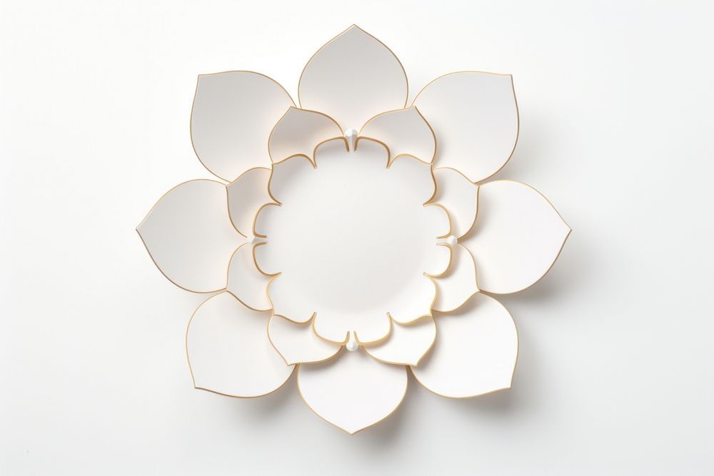 Price tag paper label lotus flower shape white white background accessories. AI generated Image by rawpixel.