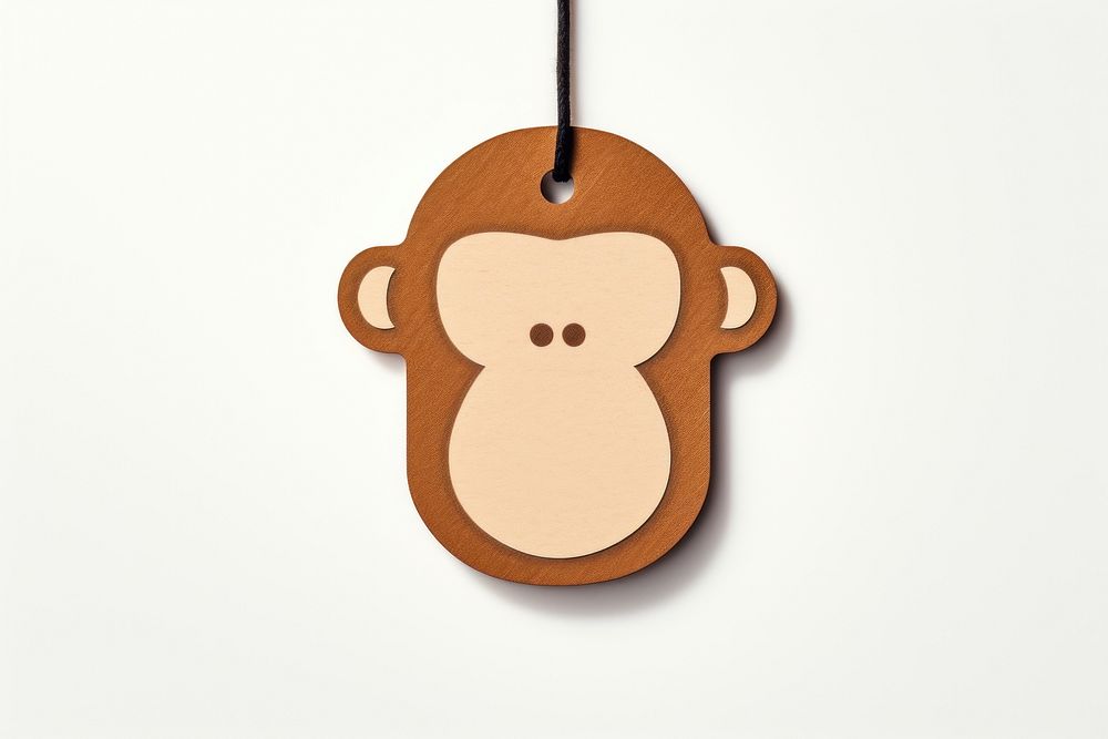 Price tag paper label monkey head shape anthropomorphic representation accessories. AI generated Image by rawpixel.