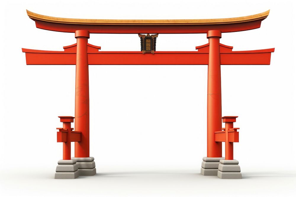 Torii gate torii white background. AI generated Image by rawpixel.