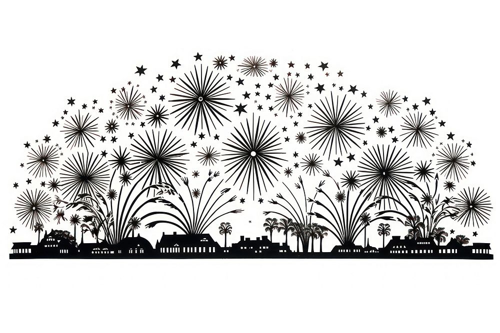 Fireworks graphics pattern drawing. AI generated Image by rawpixel.
