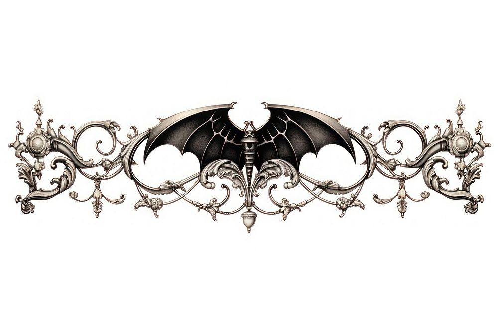 Bats black white background accessories. AI generated Image by rawpixel.
