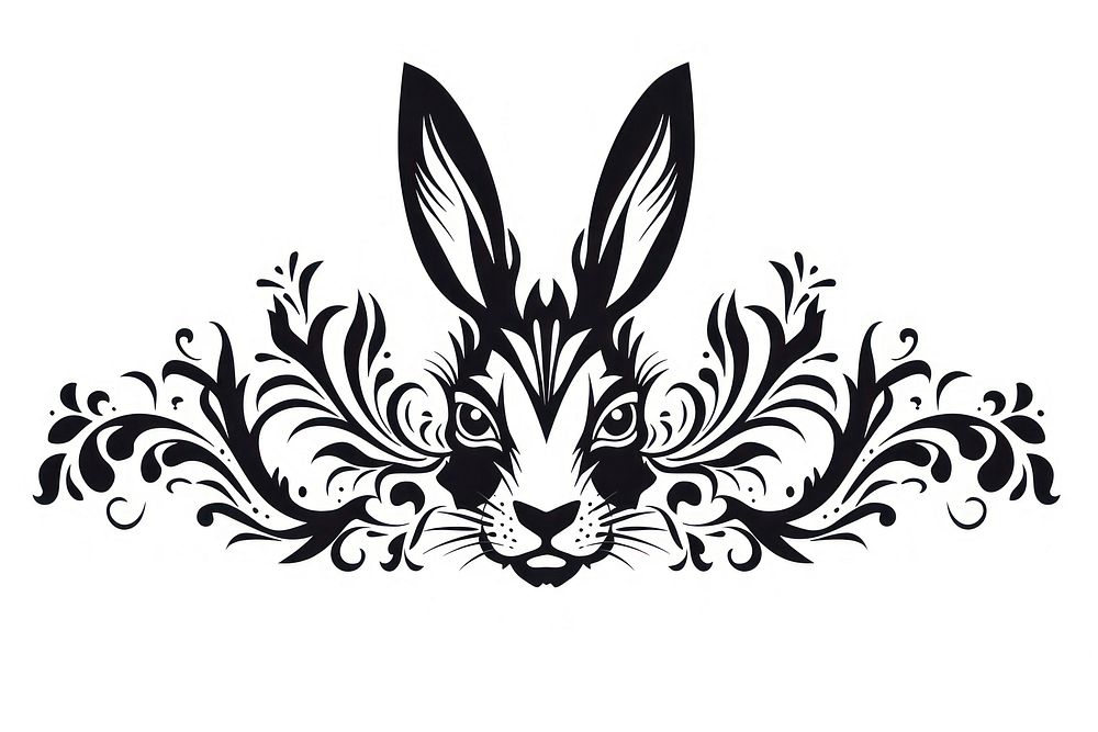 Bunny graphics pattern animal. AI generated Image by rawpixel.
