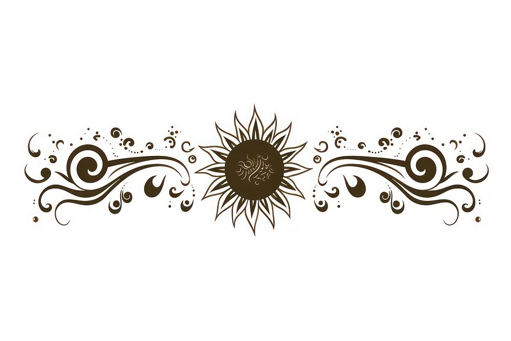 Sun graphics pattern white background. AI generated Image by rawpixel.
