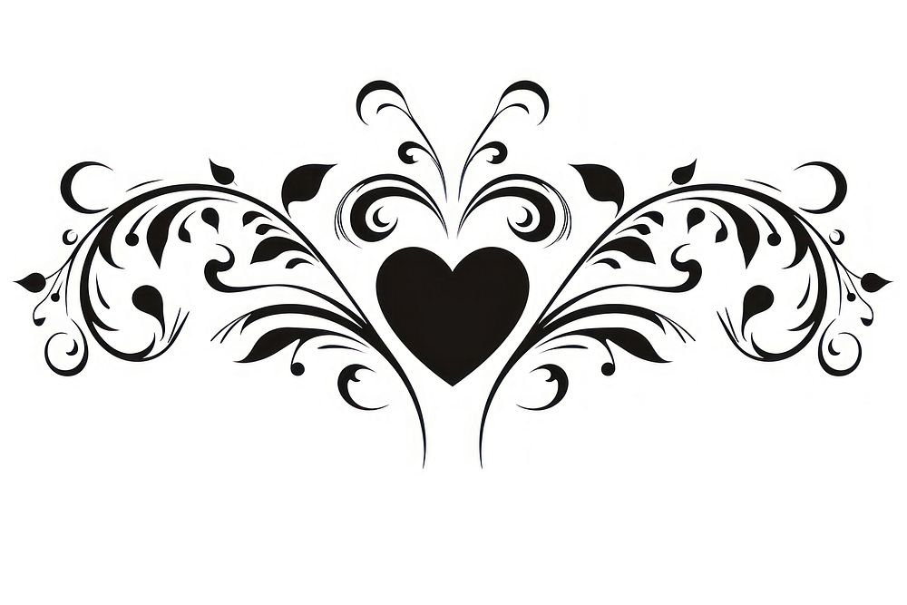 Heart graphics pattern white. AI generated Image by rawpixel.