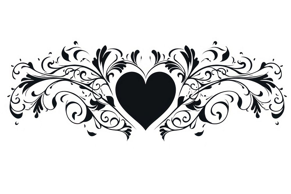 Hearts graphics pattern white. AI generated Image by rawpixel.