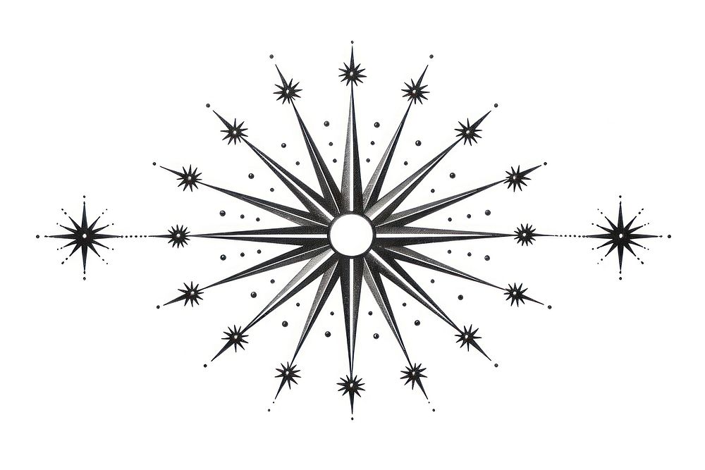 Starburst white background monochrome chandelier. AI generated Image by rawpixel.