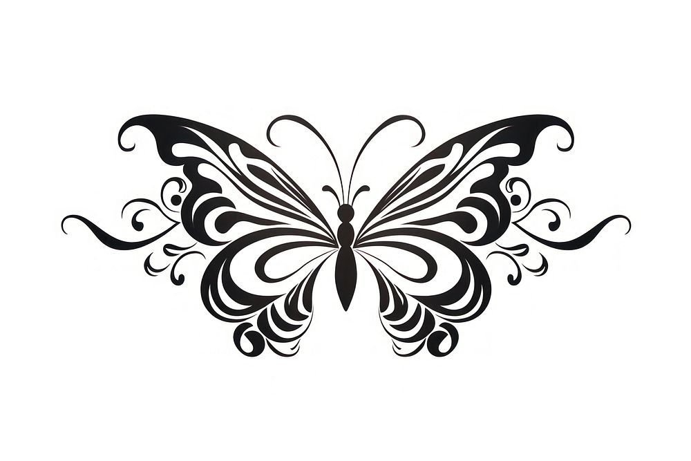 Butterfly graphics pattern white. AI generated Image by rawpixel.