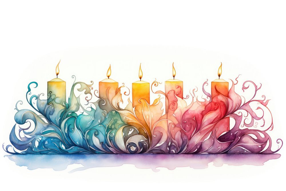Candle graphics pattern fire. AI generated Image by rawpixel.