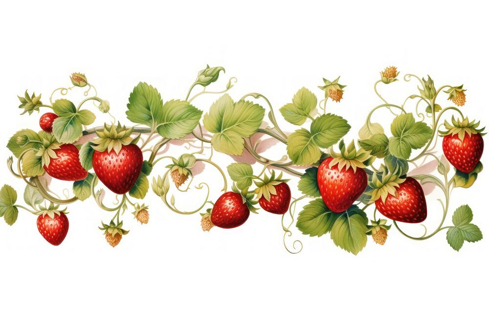 Strawberries strawberry fruit plant. AI generated Image by rawpixel.
