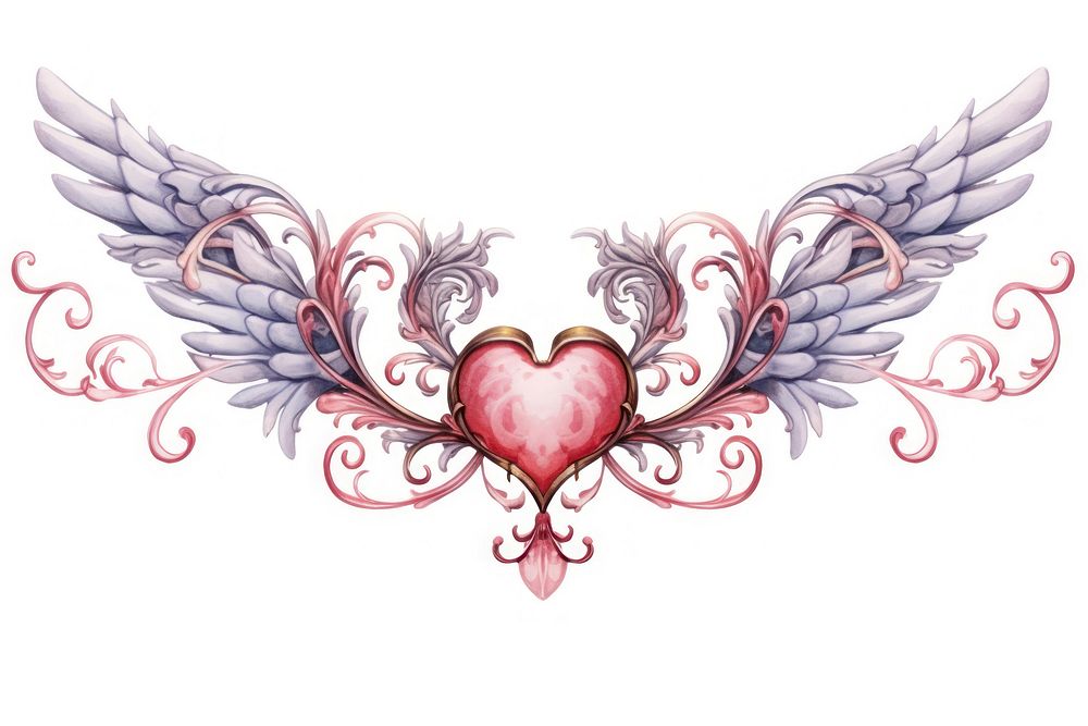 Cupid graphics pattern white background. AI generated Image by rawpixel.