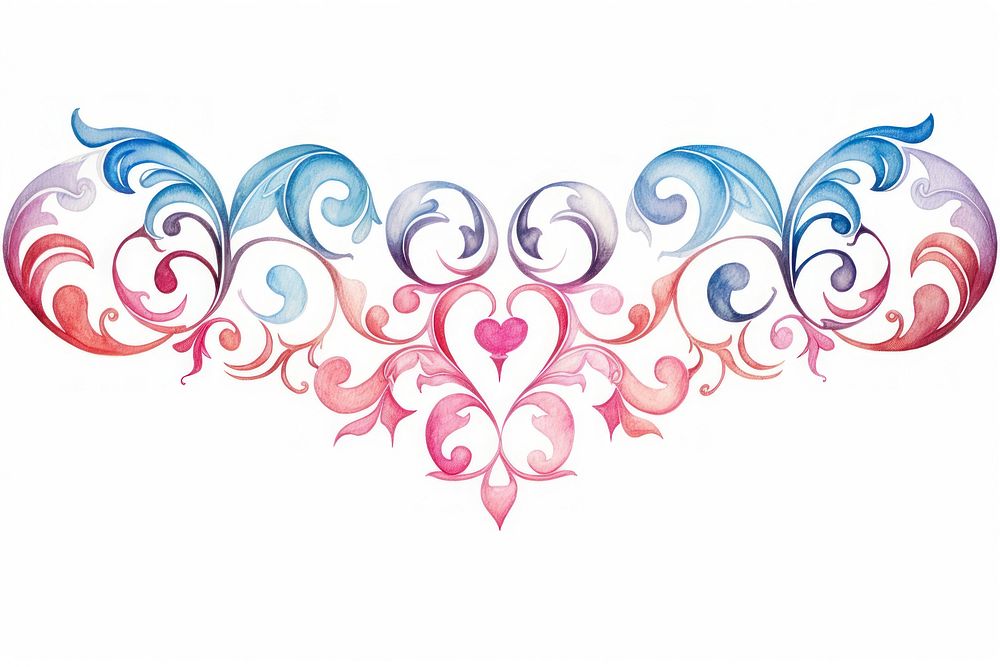 Hearts graphics pattern white background. AI generated Image by rawpixel.