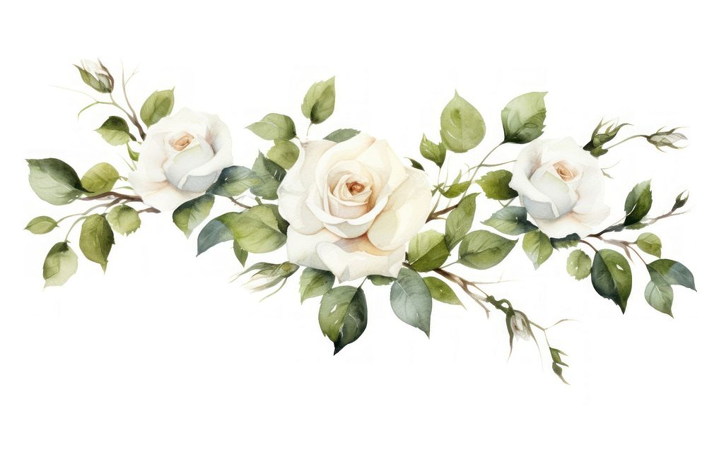 White roses graphics pattern flower. AI generated Image by rawpixel.