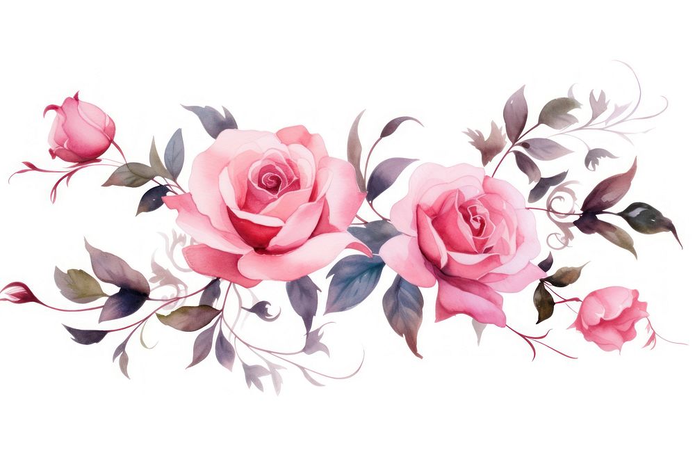 Pink roses graphics pattern flower. AI generated Image by rawpixel.
