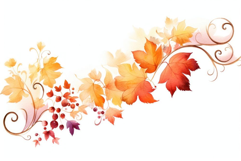 Autumn leaves graphics pattern plant. AI generated Image by rawpixel.