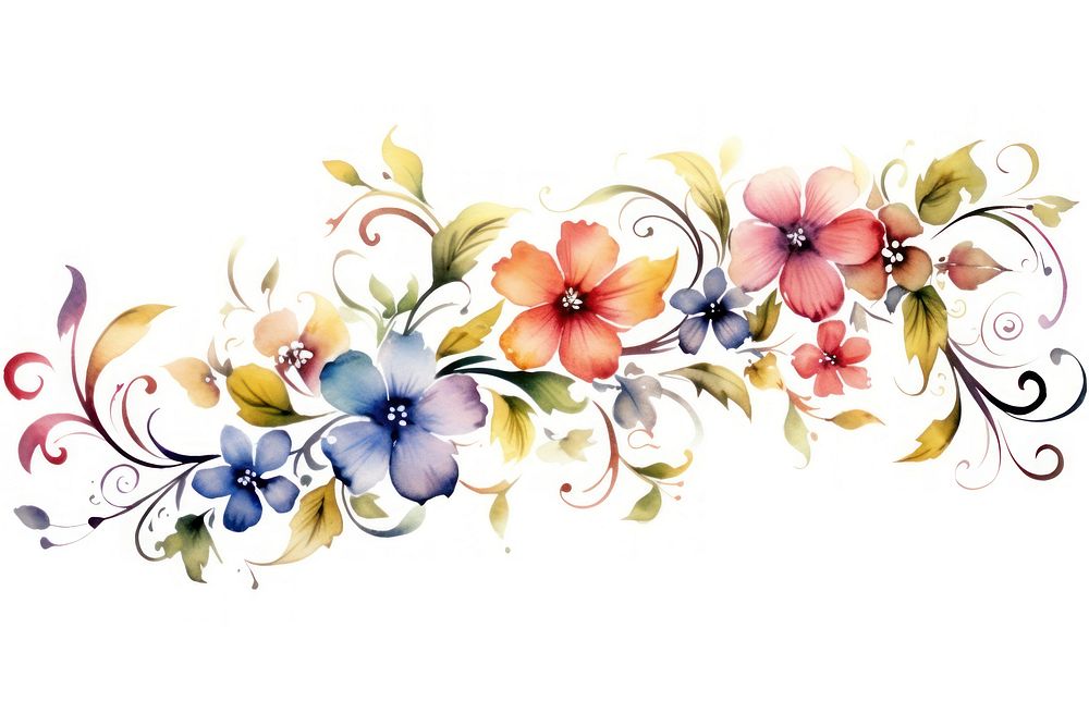 Spring flower graphics pattern plant. AI generated Image by rawpixel.