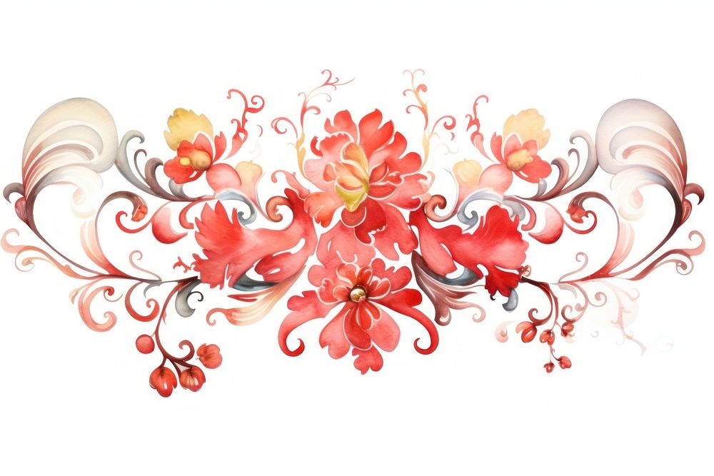 Chinese newyear graphics pattern flower. AI generated Image by rawpixel.