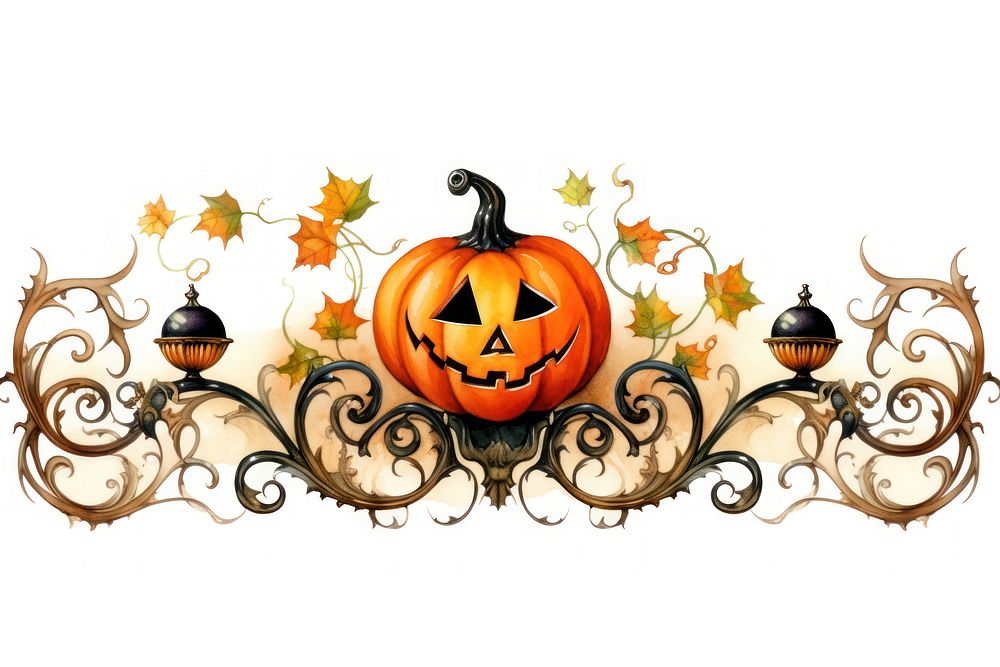 Cute halloween anthropomorphic jack-o'-lantern representation. AI generated Image by rawpixel.