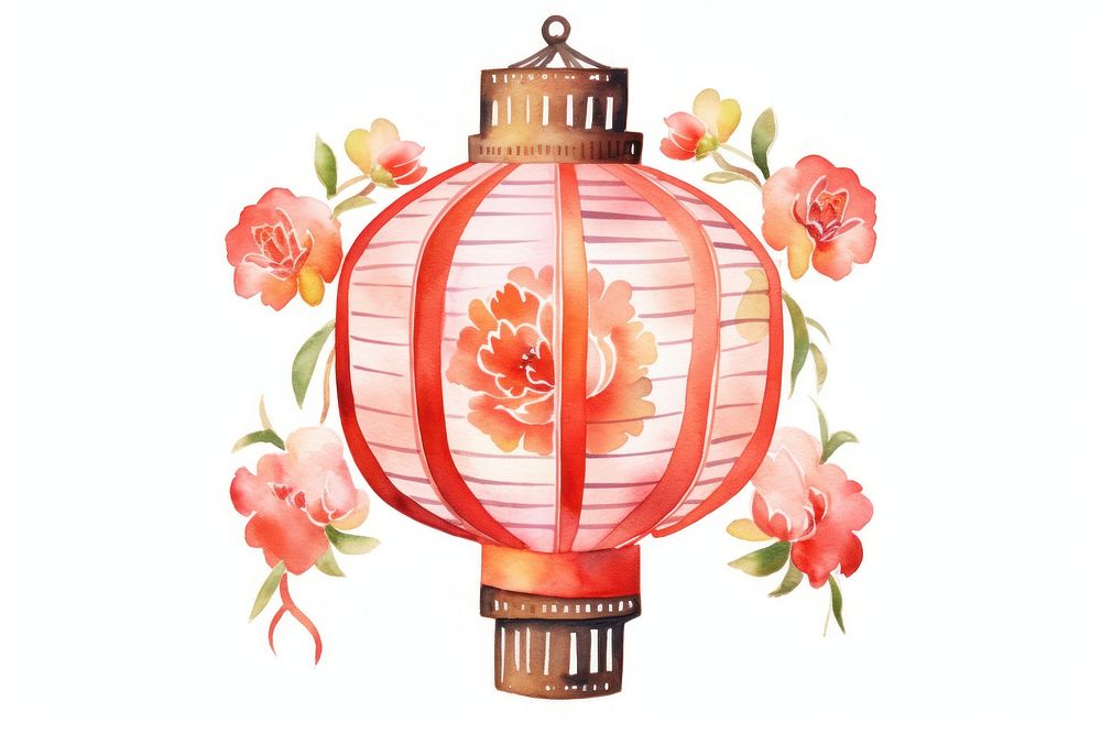 Chinese new year lantern chinese new year white background celebration. AI generated Image by rawpixel.