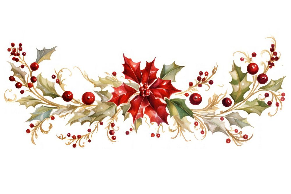 Christmas garland christmas graphics pattern. AI generated Image by rawpixel.