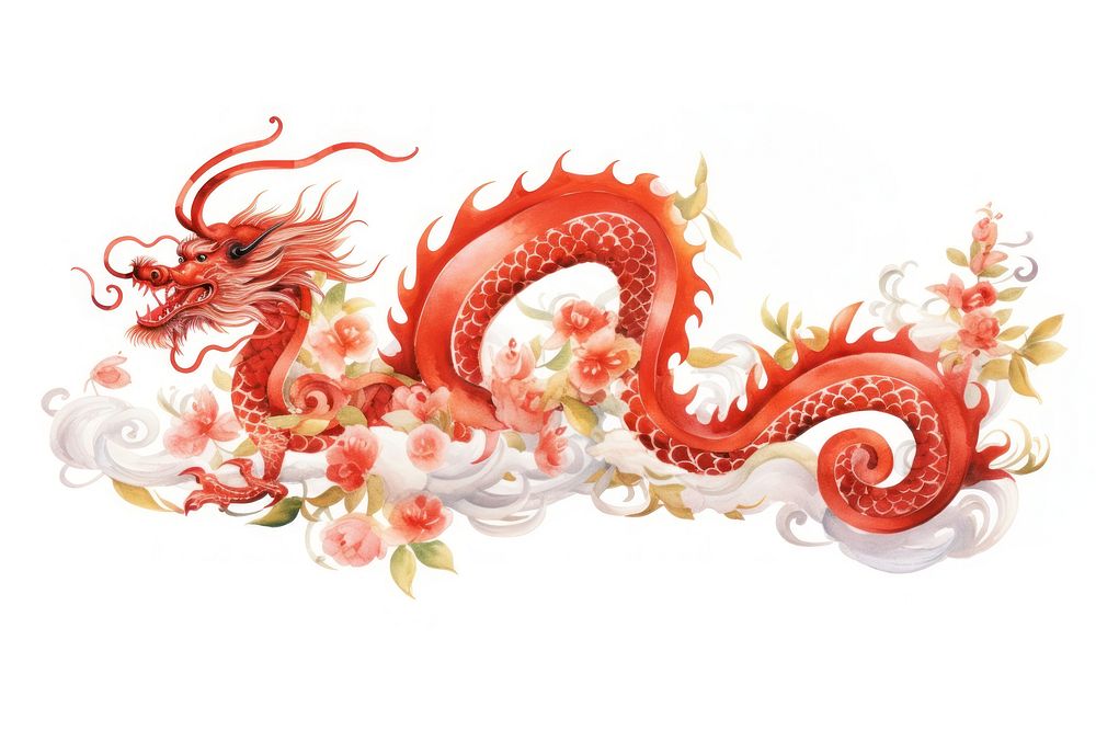 Chinese new year dragon graphics pattern chinese new year. AI generated Image by rawpixel.
