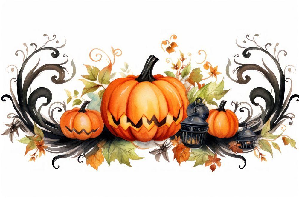 Cute halloween vegetable graphics pumpkin. AI generated Image by rawpixel.