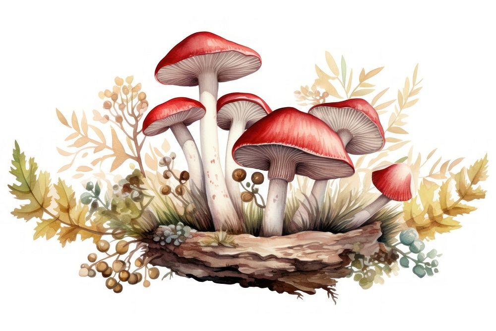Mushrooms fungus agaric plant. AI generated Image by rawpixel.