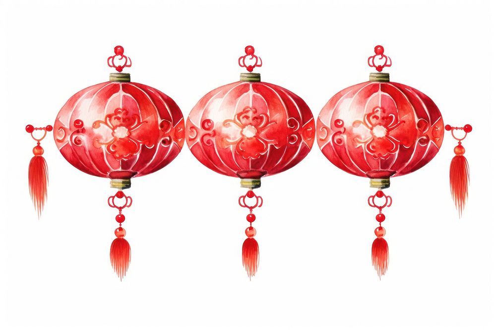 Chinese new year lantern chinese new year white background celebration. AI generated Image by rawpixel.