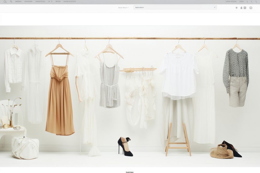 A website fashion homepage closet accessories coathanger. AI generated Image by rawpixel.