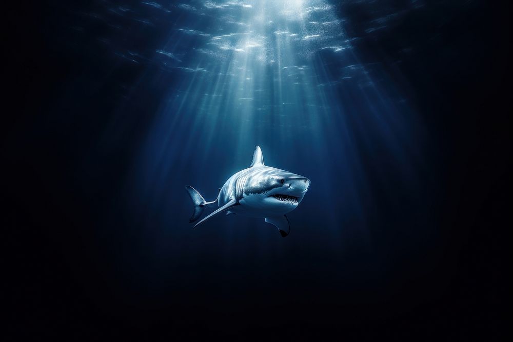 Shark swimming animal nature. AI generated Image by rawpixel.