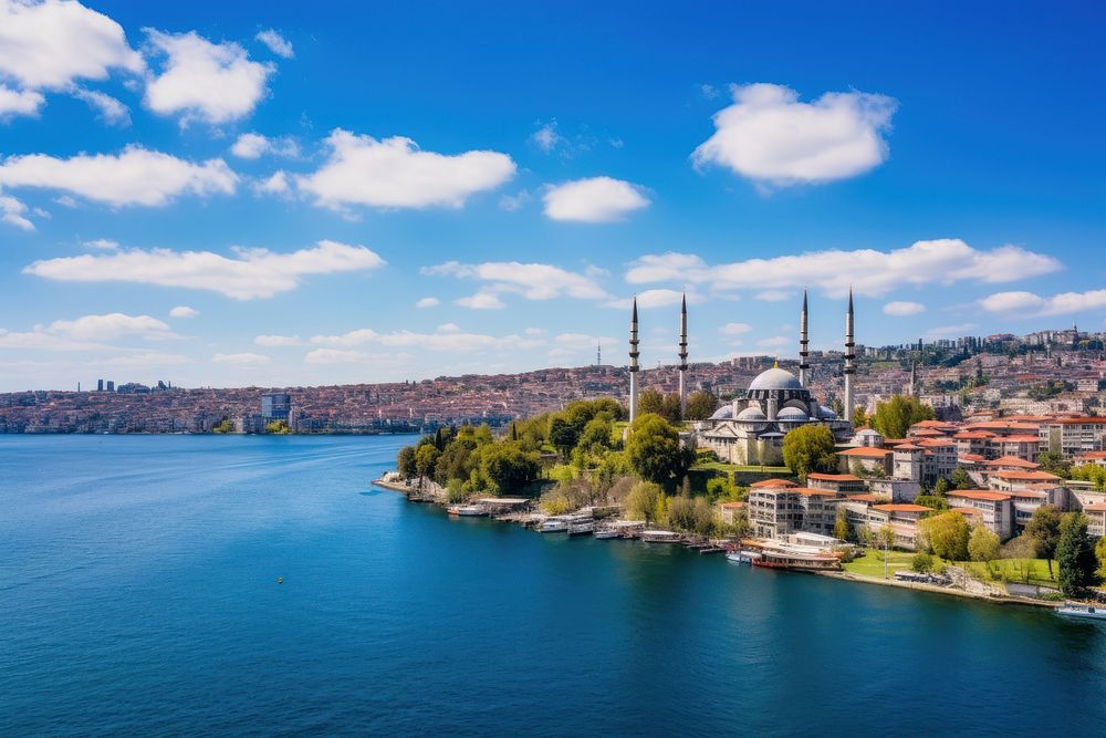 Mosque in Istanbul architecture landscape cityscape. AI generated Image by rawpixel.