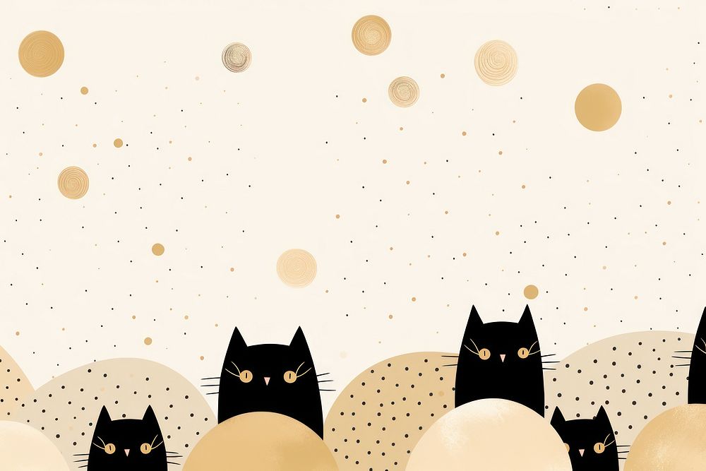 Minimal cat illustrations backgrounds pattern animal. AI generated Image by rawpixel.