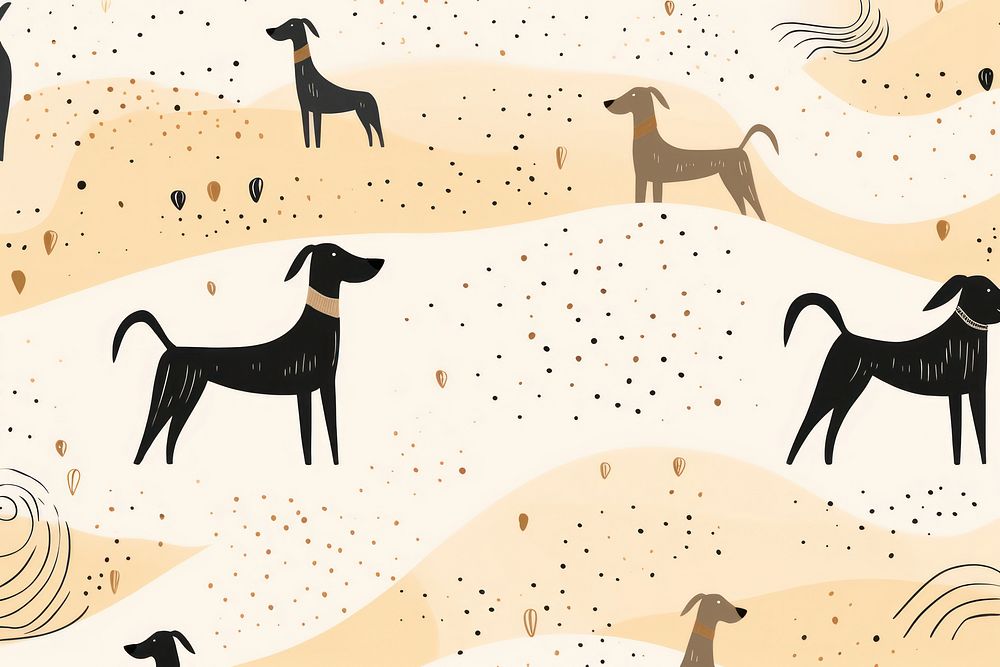 Minimal dog illustrations backgrounds drawing animal. AI generated Image by rawpixel.