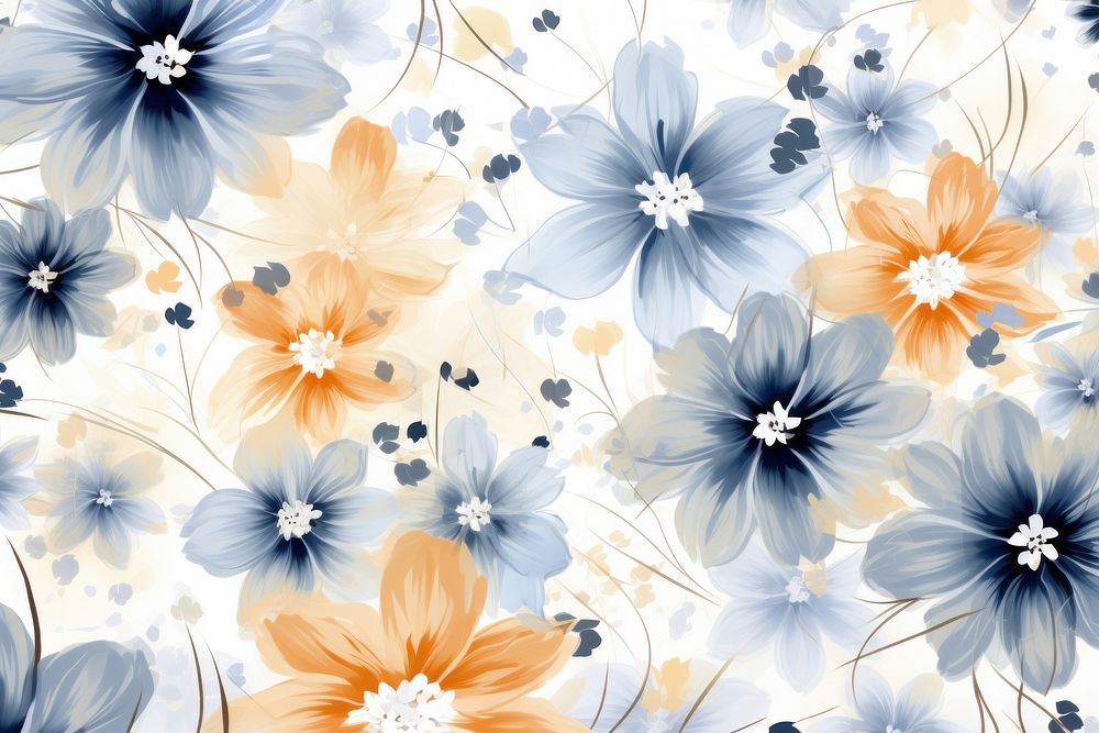Blooming flowery pattern nature plant. AI generated Image by rawpixel.