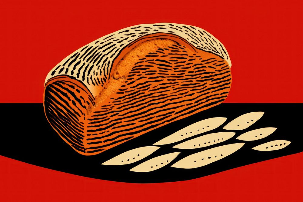 Bread food wood animal. AI generated Image by rawpixel.