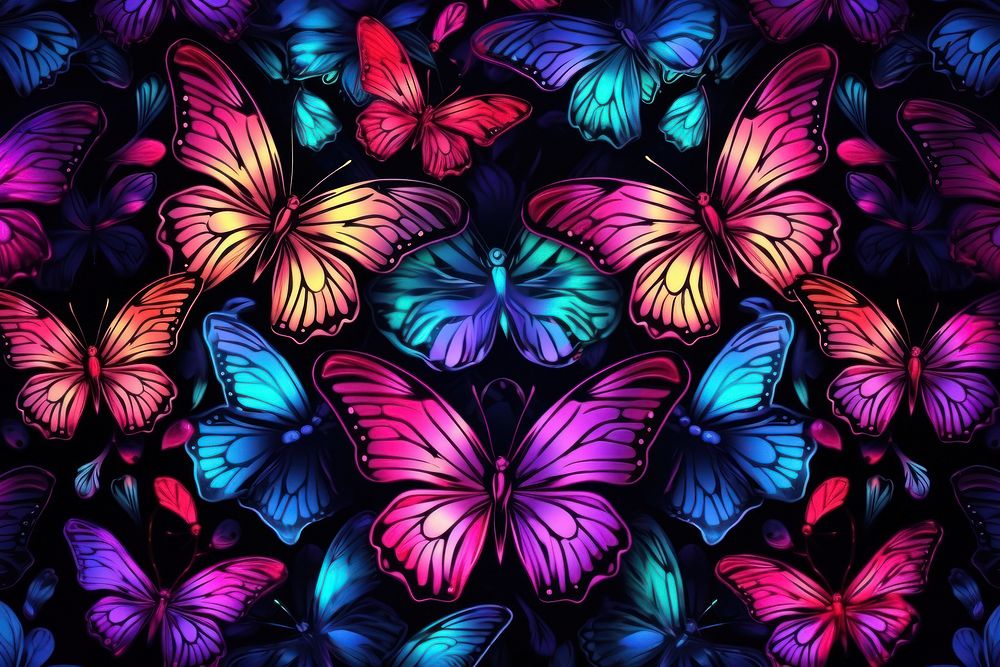 Butterfly pattern purple art kaleidoscope. AI generated Image by rawpixel.