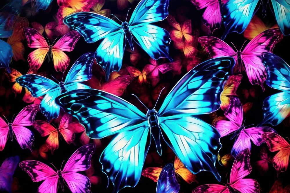 Butterfly pattern animal insect purple. AI generated Image by rawpixel.