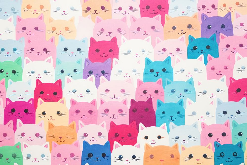 Cat pattern backgrounds mammal animal. AI generated Image by rawpixel.
