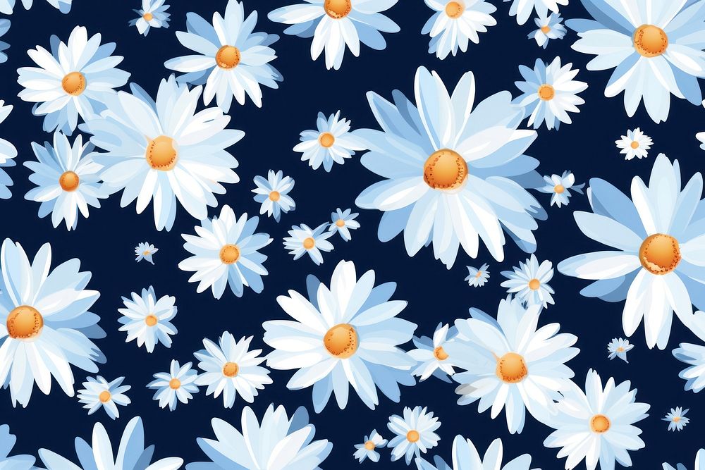 Daisy pattern flower nature. AI generated Image by rawpixel.