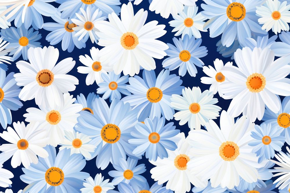 Daisy pattern flower nature. AI generated Image by rawpixel.