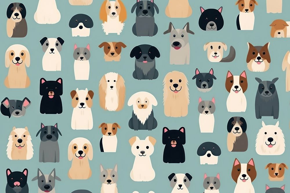 Dog pattern backgrounds mammal. AI generated Image by rawpixel.