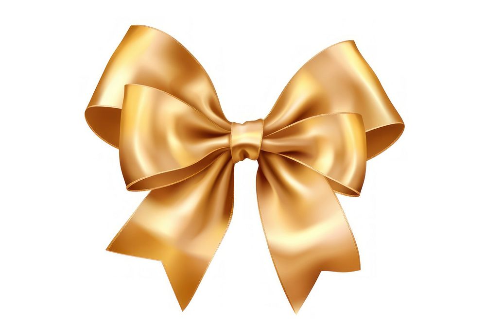 Gold ribbon bow christmas shiny gift. AI generated Image by rawpixel.