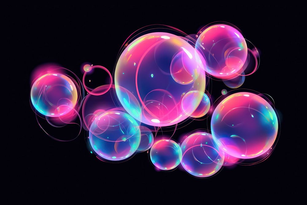 Isolated bubbles pattern sphere purple. AI generated Image by rawpixel.